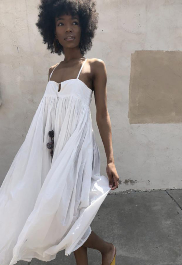 white boho dress
